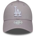 gorra-curva-violeta-claro-ajustable-para-mujer-9forty-league-essential-de-los-angeles-dodgers-mlb-de-new-era