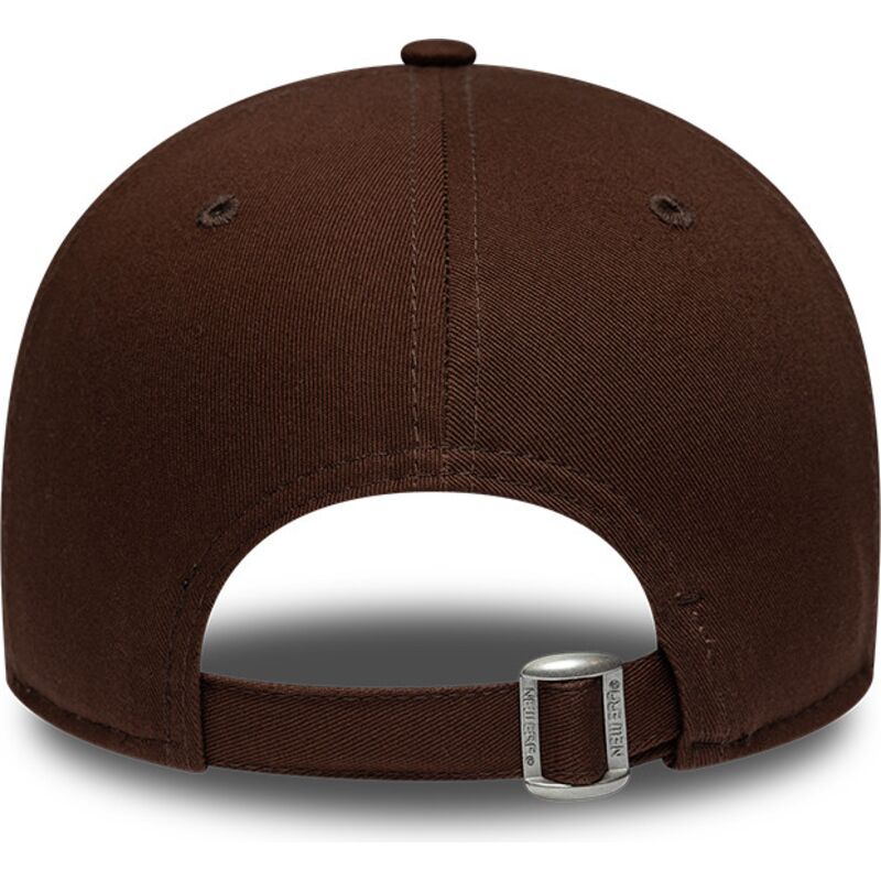 gorra-curva-marron-oscuro-ajustable-con-logo-marron-9forty-league-essential-de-new-york-yankees-mlb-de-new-era