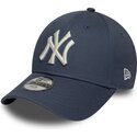 gorra-curva-azul-gris-ajustable-para-nino-9forty-league-essential-de-new-york-yankees-mlb-de-new-era