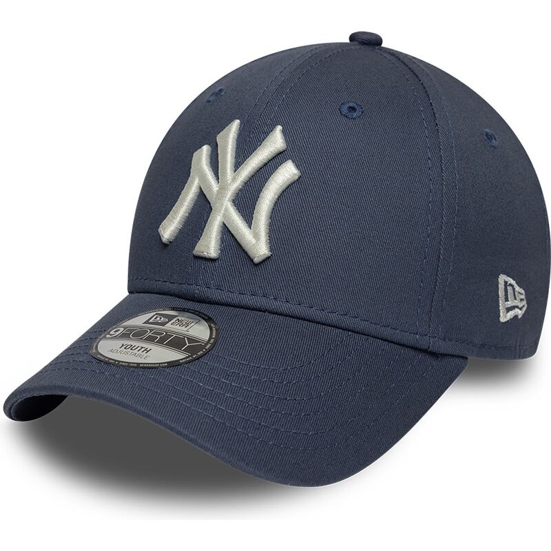 gorra-curva-azul-gris-ajustable-para-nino-9forty-league-essential-de-new-york-yankees-mlb-de-new-era