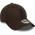 new-era-curved-brim-brown-logo-9forty-winter-new-york-yankees-mlb-brown-snapback-cap