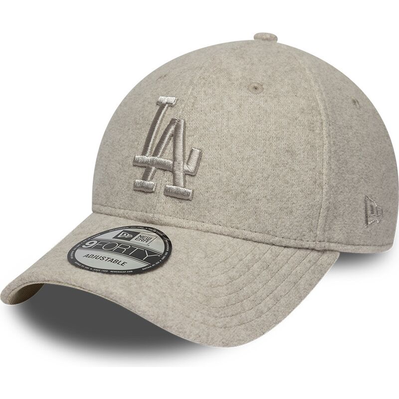 new-era-curved-brim-9forty-winter-los-angeles-dodgers-mlb-beige-snapback-cap-with-beige-logo