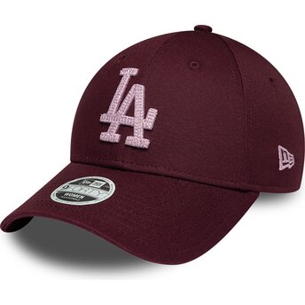 New Era Curved Brim Women Pink Logo 9FORTY Metallic Los...