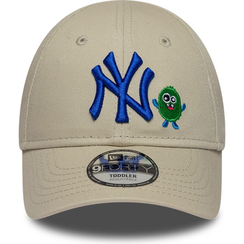 new-era-curved-brim-blue-logo-9forty-monster-icon-new-york-yankees-mlb-beige-adjustable-cap