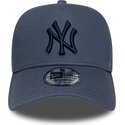 new-era-curved-brim-navy-blue-logo-e-frame-league-essential-new-york-yankees-mlb-blue-snapback-cap