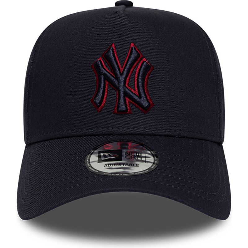new-era-curved-brim-red-logo-e-frame-team-outline-new-york-yankees-mlb-navy-blue-snapback-cap