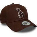 gorra-curva-marron-snapback-con-logo-marron-e-frame-team-outline-de-los-angeles-dodgers-mlb-de-new-era
