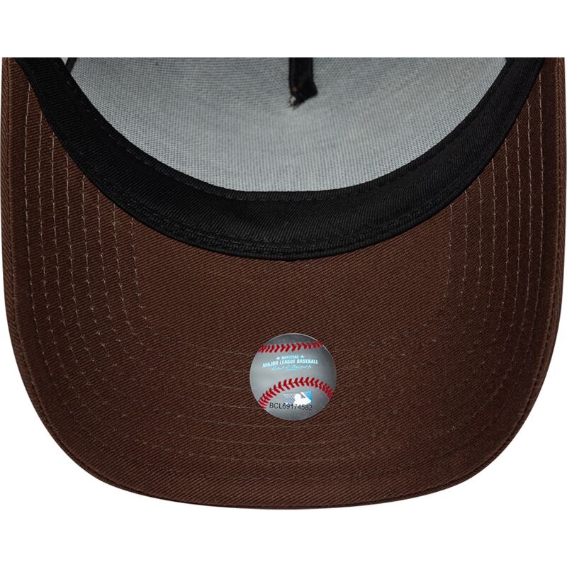 new-era-curved-brim-brown-logo-e-frame-team-outline-los-angeles-dodgers-mlb-brown-snapback-cap new-era-curved-brim-brown-logo-e-frame-team-outline-los-angeles-dodgers-mlb-brown-snapback-cap