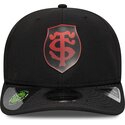 gorra-curva-negra-snapback-con-logo-rojo-9seventy-stretch-snap-gradient-de-stade-toulousain-top-14-de-new-era