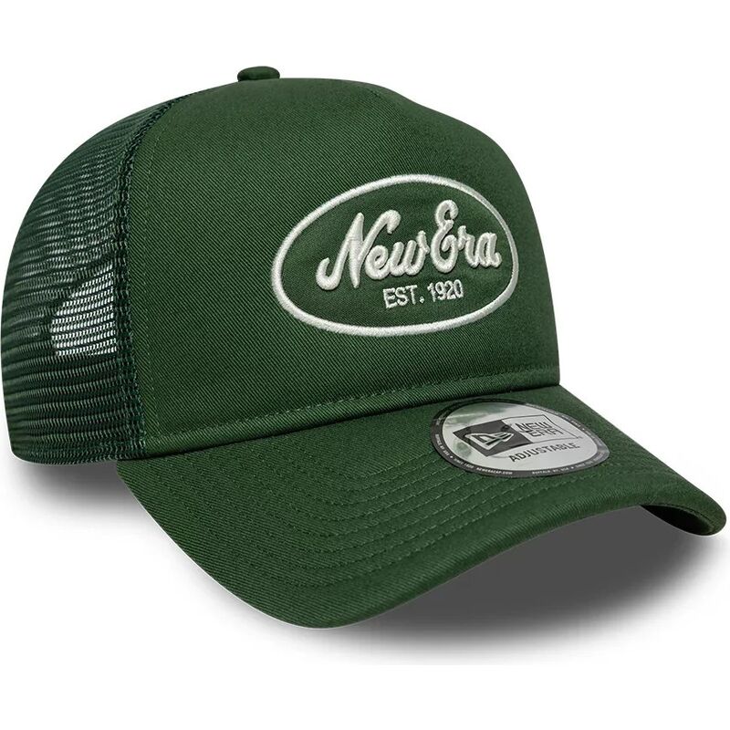 gorra-trucker-verde-a-frame-oval-patch-foam-de-new-era