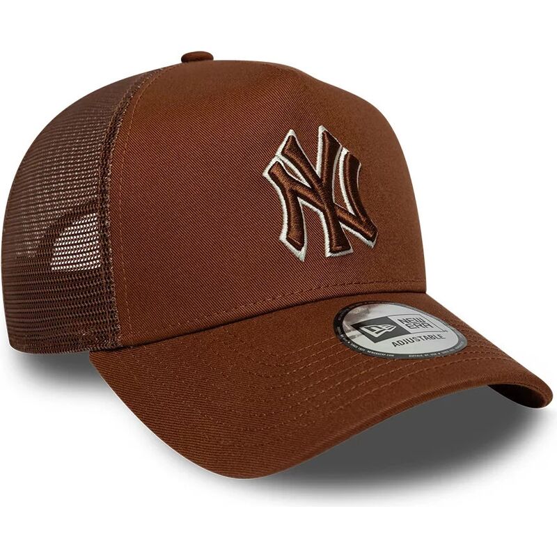gorra-trucker-marron-con-logo-marron-e-frame-outline-de-new-york-yankees-mlb-de-new-era