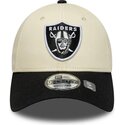 gorra-curva-beige-y-negra-ajustable-9forty-colour-block-de-las-vegas-raiders-nfl-de-new-era