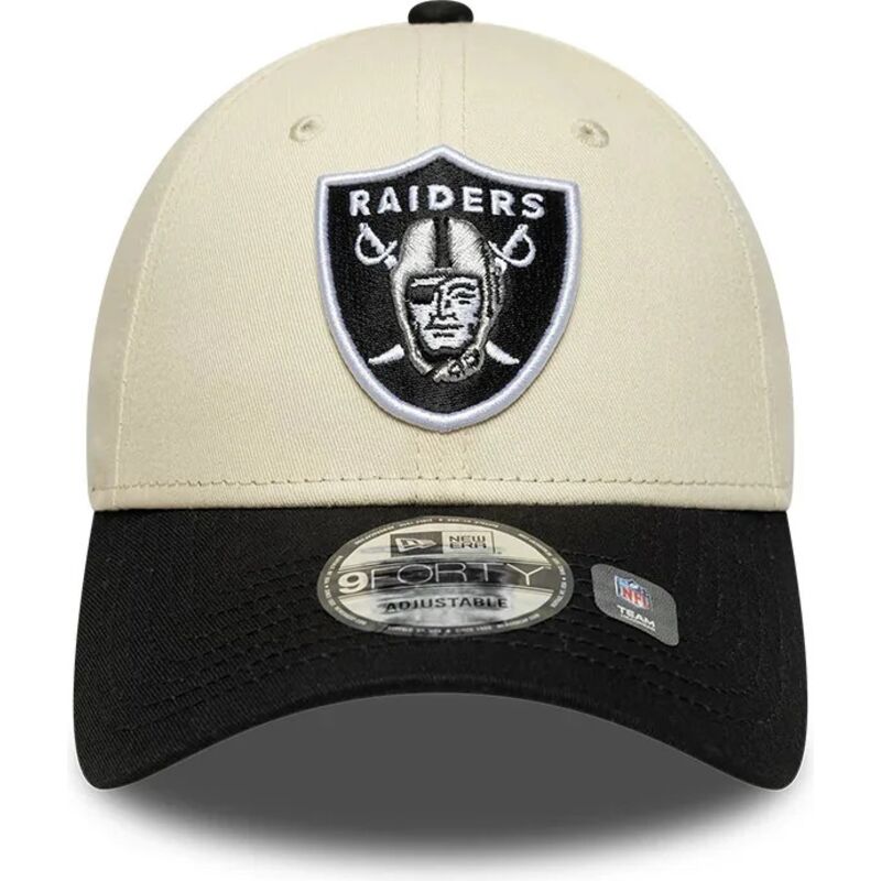 gorra-curva-beige-y-negra-ajustable-9forty-colour-block-de-las-vegas-raiders-nfl-de-new-era gorra-curva-beige-y-negra-ajustable-9forty-colour-block-de-las-vegas-raiders-nfl-de-new-era