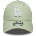 gorra-curva-verde-claro-ajustable-9forty-league-ess-9forty-league-essential-de-los-angeles-dodgers-mlb-de-new-era