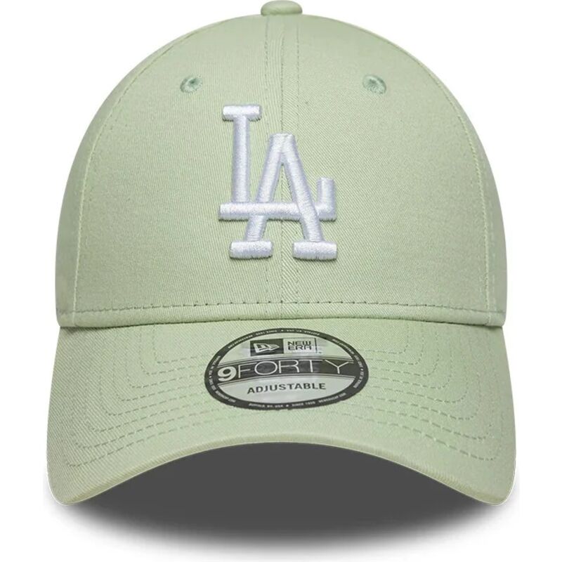 gorra-curva-verde-claro-ajustable-9forty-league-ess-9forty-league-essential-de-los-angeles-dodgers-mlb-de-new-era