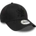 gorra-curva-negra-ajustable-con-logo-negro-9forty-league-essential-de-new-york-yankees-mlb-de-new-era