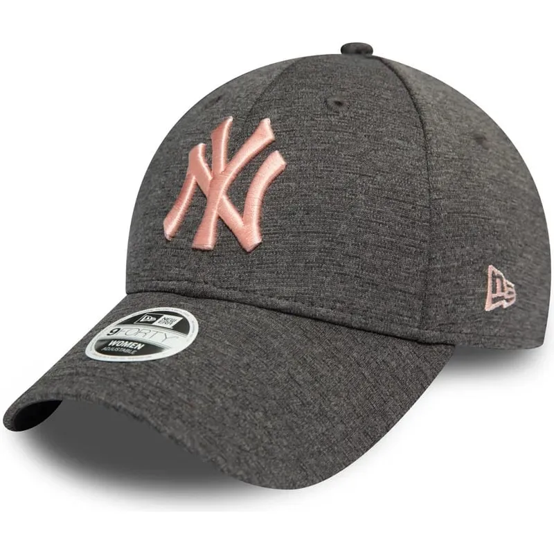 gorra-curva-gris-ajustable-con-logo-rosa-9forty-tech-jersey-de-new-york-yankees-mlb-de-new-era