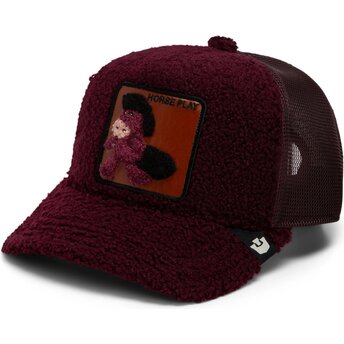 Goorin Bros. Horse Horsey Double Stuffed Horse Play The Farm Maroon Trucker Hat