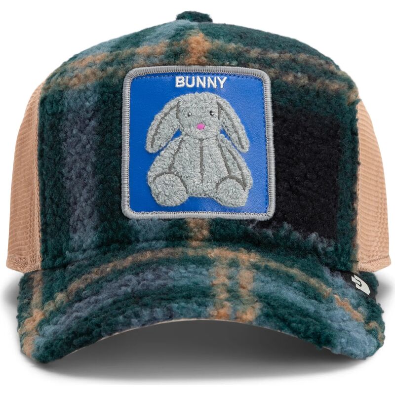 gorra-trucker-verde-y-beige-conejo-de-peluche-bunny-double-stuffed-the-farm-de-goorin-bros