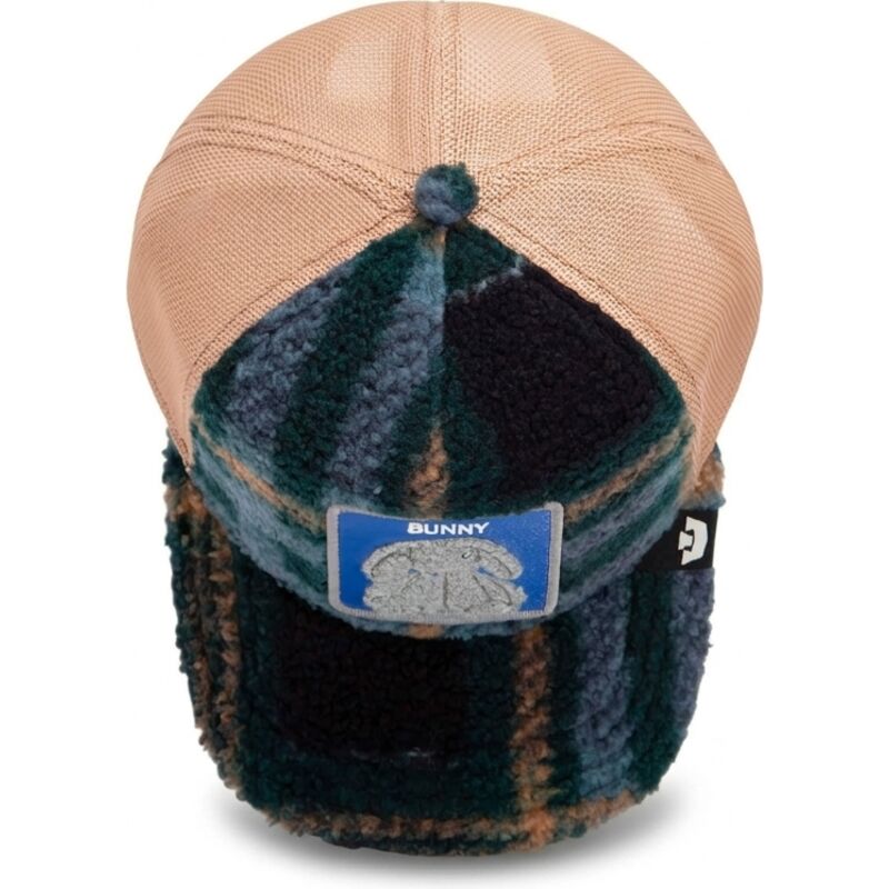 gorra-trucker-verde-y-beige-conejo-de-peluche-bunny-double-stuffed-the-farm-de-goorin-bros