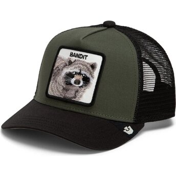 Gorra trucker verde y negra para niño mapache Bandit Original Recipe The Farm de Goorin Bros.