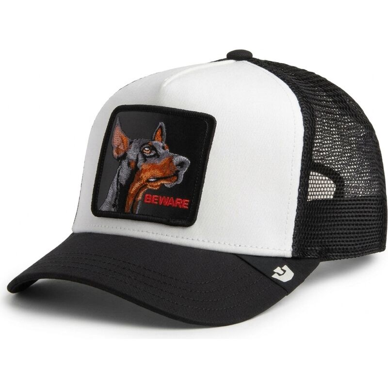 gorra-trucker-negra-y-blanca-para-nino-perro-beware-original-recipe-the-farm-de-goorin-bros