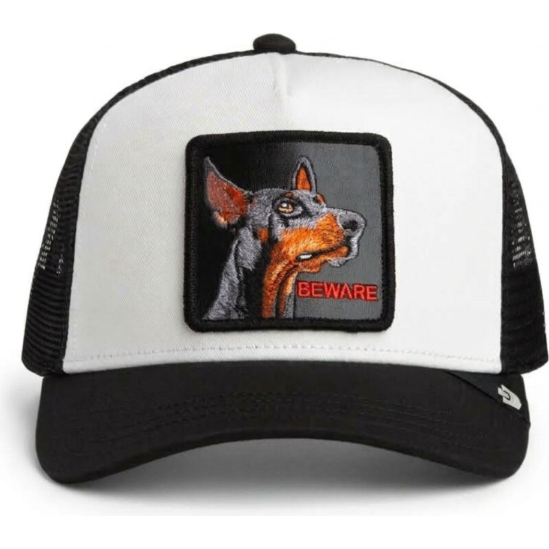 gorra-trucker-negra-y-blanca-para-nino-perro-beware-original-recipe-the-farm-de-goorin-bros