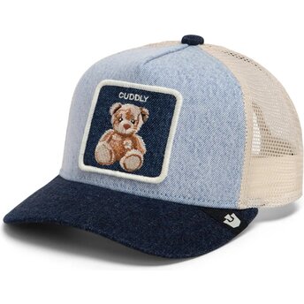 Gorra trucker azul marino para niño oso de peluche Denim Cuddly Original Recipe Denim The Farm de Goorin Bros.