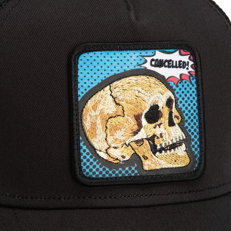 goorin-bros-cancelled-skull-pop-art-strikes-back-the-farm-black-trucker-hat goorin-bros-cancelled-skull-pop-art-strikes-back-the-farm-black-trucker-hat