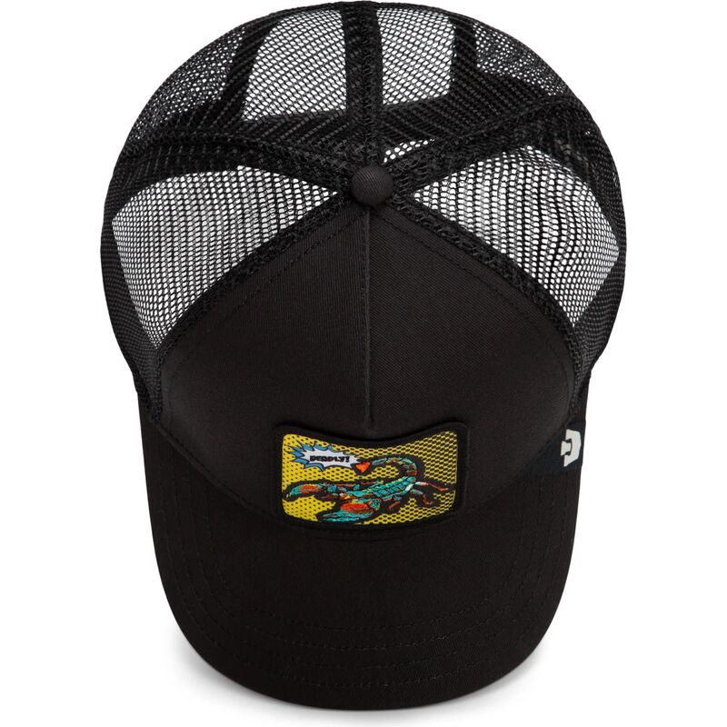 gorra-trucker-negra-escorpion-deadly-scorpion-pop-art-strikes-back-the-farm-de-goorin-bros