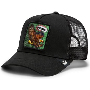 Gorra trucker negra águila Freedom Eagle Pop Art Strikes Back The Farm de Goorin Bros.