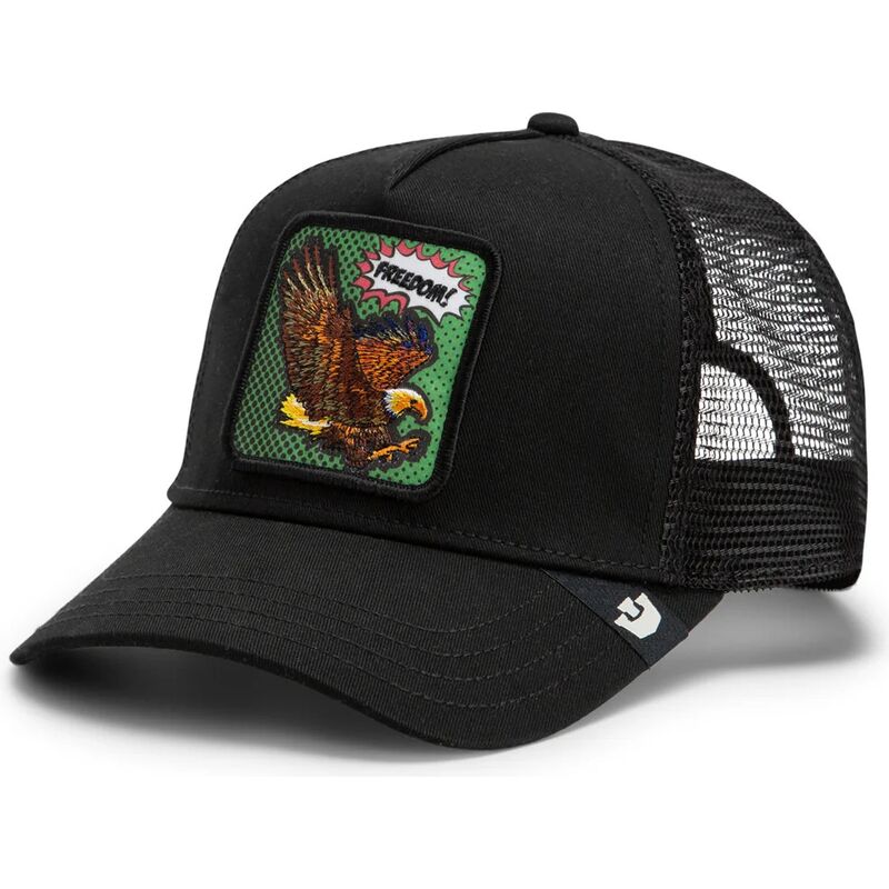 gorra-trucker-negra-aguila-freedom-eagle-pop-art-strikes-back-the-farm-de-goorin-bros