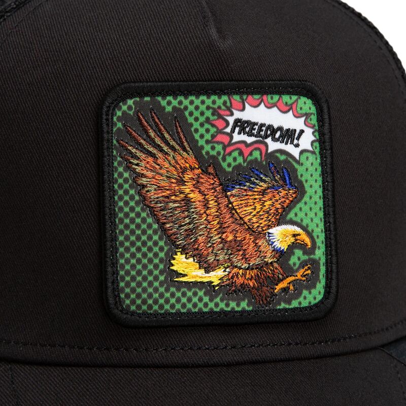 gorra-trucker-negra-aguila-freedom-eagle-pop-art-strikes-back-the-farm-de-goorin-bros