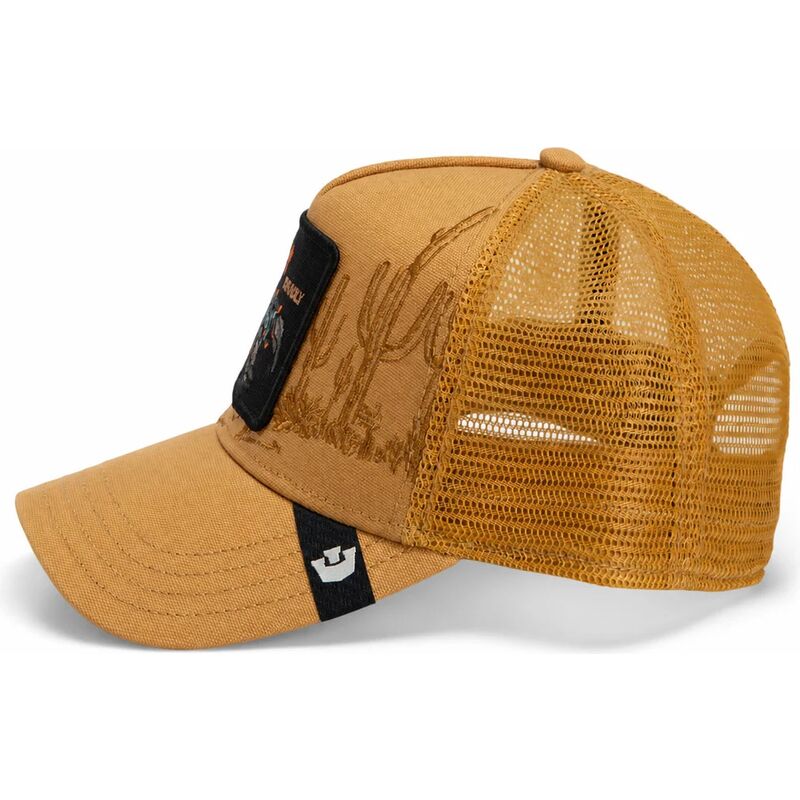 goorin-bros-scorpion-scorpion-badlands-deadly-the-farm-brown-trucker-hat goorin-bros-scorpion-scorpion-badlands-deadly-the-farm-brown-trucker-hat
