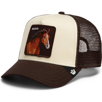 Gorra trucker marrón y beige caballo Gaucho Original Recipe The Farm de Goorin Bros.