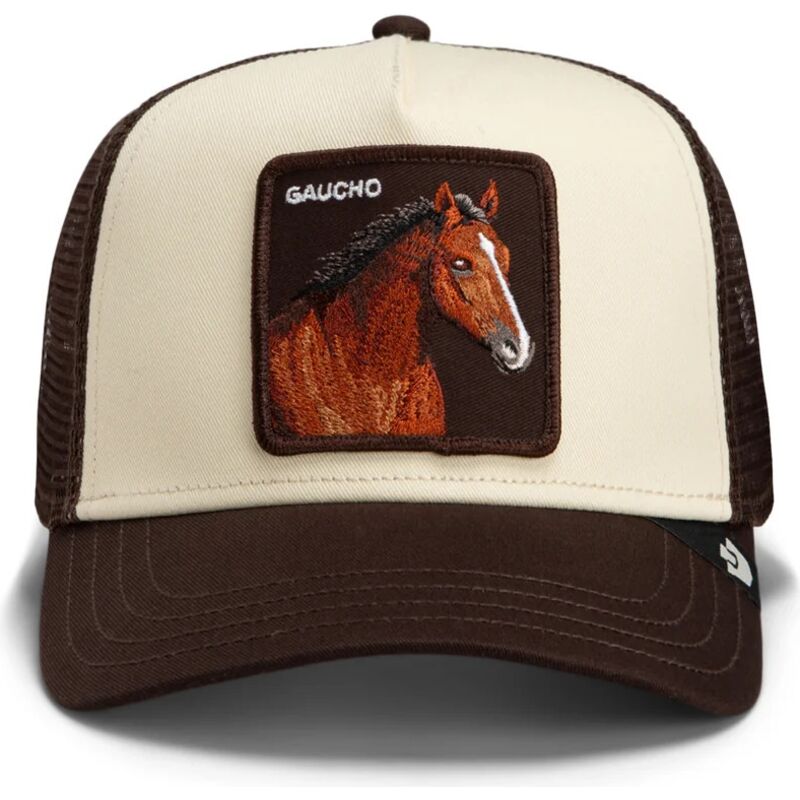 gorra-trucker-marron-y-beige-caballo-gaucho-original-recipe-the-farm-de-goorin-bros