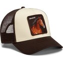 gorra-trucker-marron-y-beige-caballo-gaucho-original-recipe-the-farm-de-goorin-bros