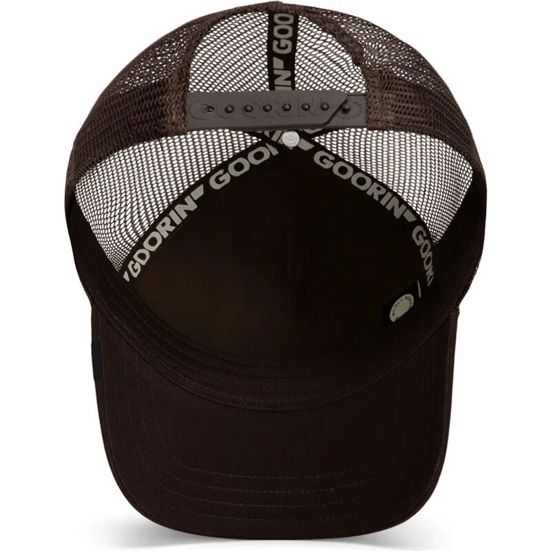 gorra-trucker-marron-y-beige-caballo-gaucho-original-recipe-the-farm-de-goorin-bros