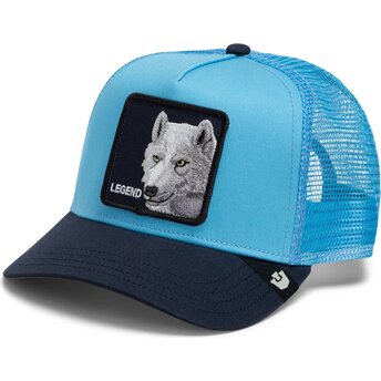 Gorra trucker azul y azul marino lobo Legend Wolf Original Recipe The Farm de Goorin Bros.