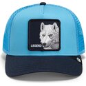 gorra-trucker-azul-y-azul-marino-lobo-legend-wolf-original-recipe-the-farm-de-goorin-bros