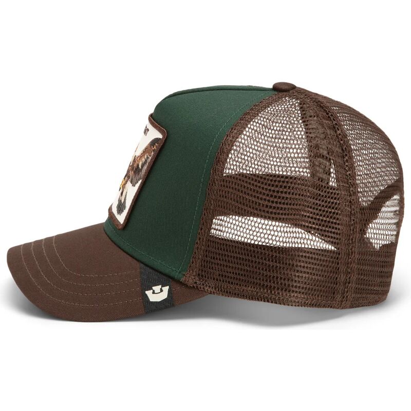gorra-trucker-verde-y-marron-aguila-represent-eagle-original-recipe-the-farm-de-goorin-bros gorra-trucker-verde-y-marron-aguila-represent-eagle-original-recipe-the-farm-de-goorin-bros