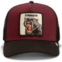 gorra-trucker-granate-y-negra-pantera-strength-panther-original-recipe-the-farm-de-goorin-bros