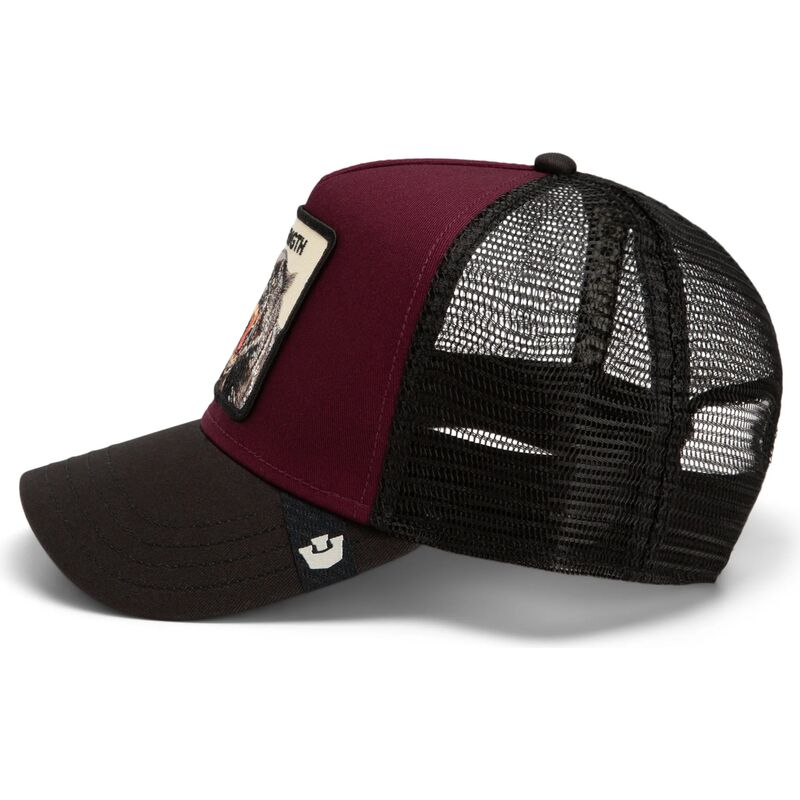 gorra-trucker-granate-y-negra-pantera-strength-panther-original-recipe-the-farm-de-goorin-bros