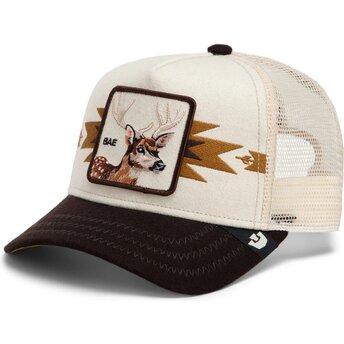 Gorra trucker crema y marrón ciervo Canyon Bae Trailblazer The Farm de Goorin Bros.