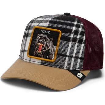 Gorra trucker multicolor pantera Brit Panther Check, Mate Pissed The Farm de Goorin Bros.