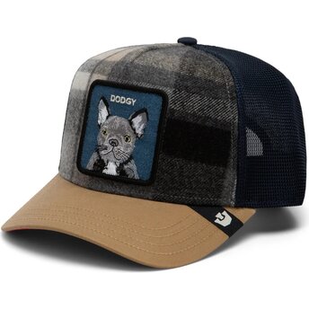 Gorra trucker multicolor bulldog francés Brit Frenchie Check, Mate Dodgy The Farm de Goorin Bros.