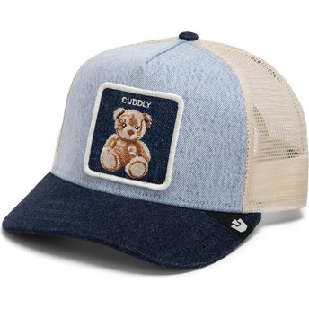 Gorra trucker azul oso de peluche Cuddly Denim After Dark The Farm de Goorin Bros.