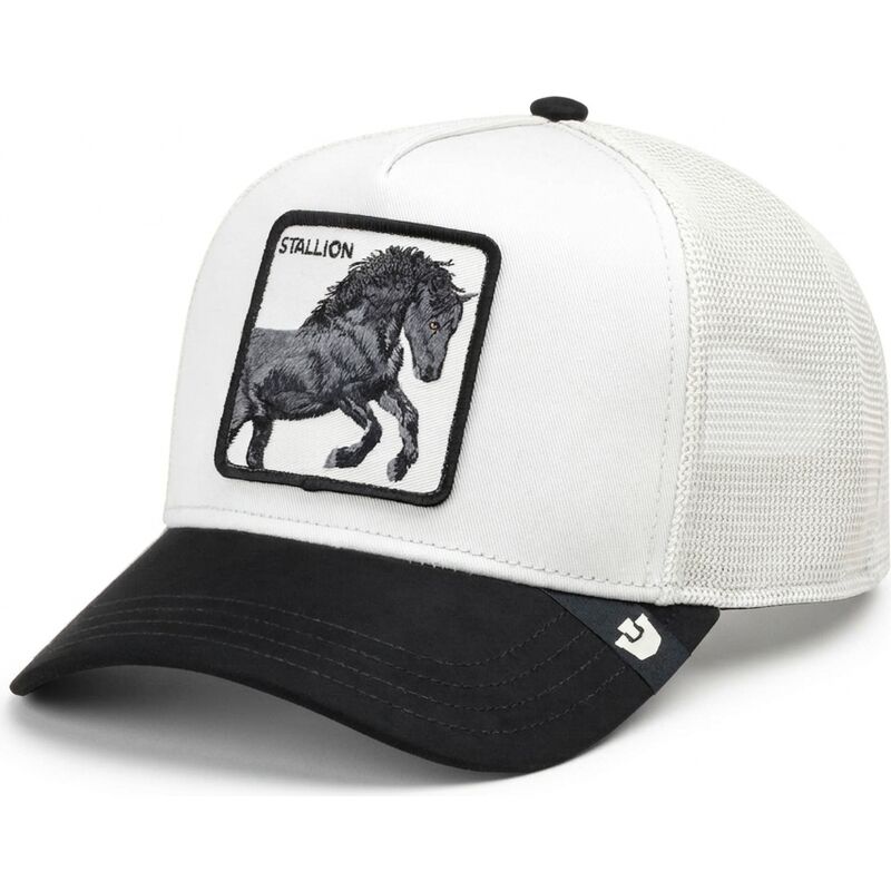 gorra-trucker-blanca-y-negra-caballo-digital-stallion-split-decision-the-farm-de-goorin-bros gorra-trucker-blanca-y-negra-caballo-digital-stallion-split-decision-the-farm-de-goorin-bros
