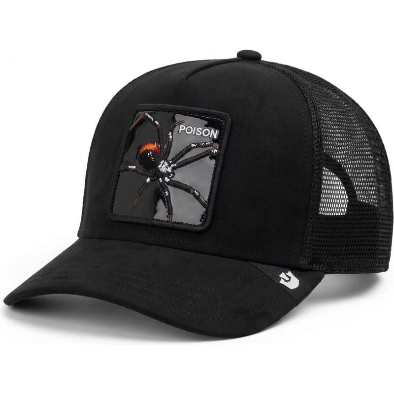 gorra-trucker-negra-arana-black-out-spider-blackened-metallic-poison-the-farm-de-goorin-bros