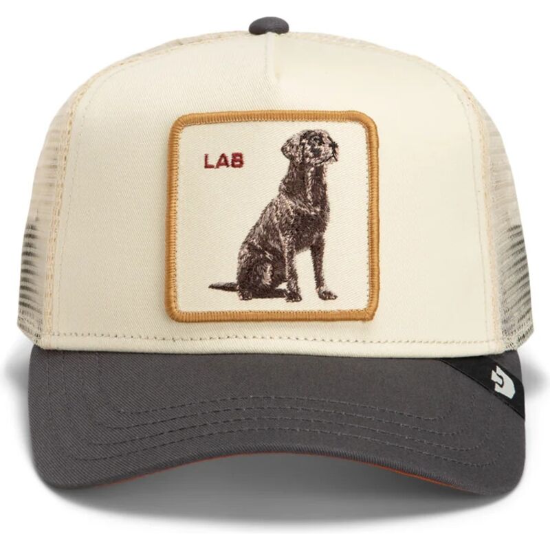gorra-trucker-crema-y-gris-perro-shadow-lab-off-the-leash-the-farm-de-goorin-bros gorra-trucker-crema-y-gris-perro-shadow-lab-off-the-leash-the-farm-de-goorin-bros